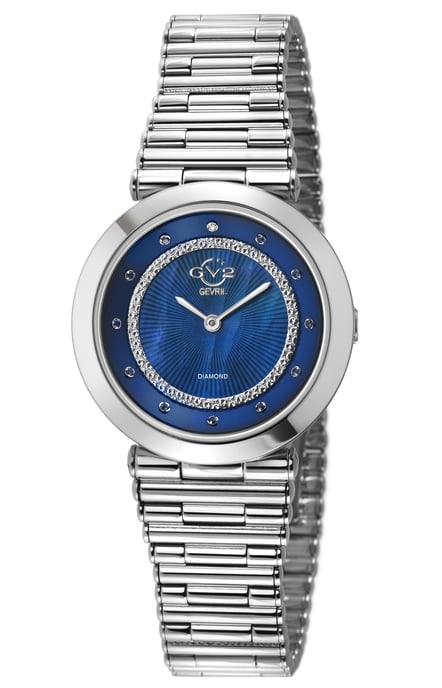 Womens Burano Swiss Quartz MOP Dial Stainless Steel Bracelet Diamond Watch - Image 1