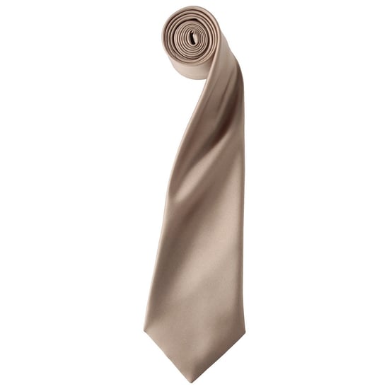 Premier Unisex Adult Colours Satin Tie (Khaki)