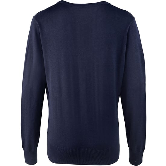 Premier Womens/Ladies Button Through Long Sleeve V-neck Knitted Cardigan (Navy)