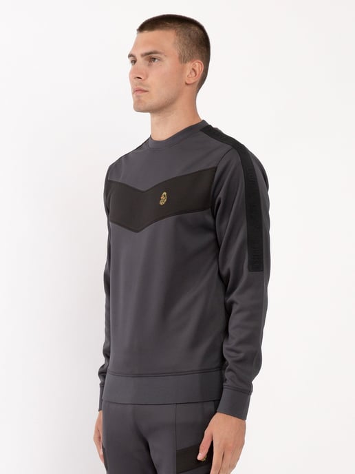 Men's Luke 1977 Casa Vieja Sport Chevron Sweatshirt in Grey - Image 3