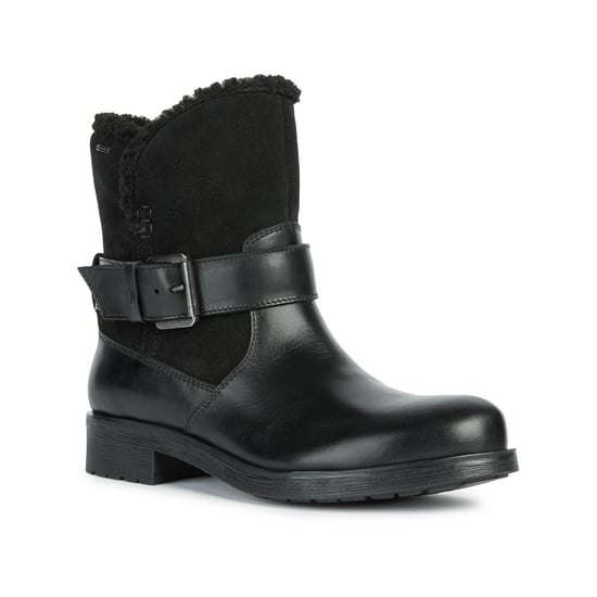 Geox D Rawelle B ABX A Runderleren Dames Zwarte Laarzen. - Image 1
