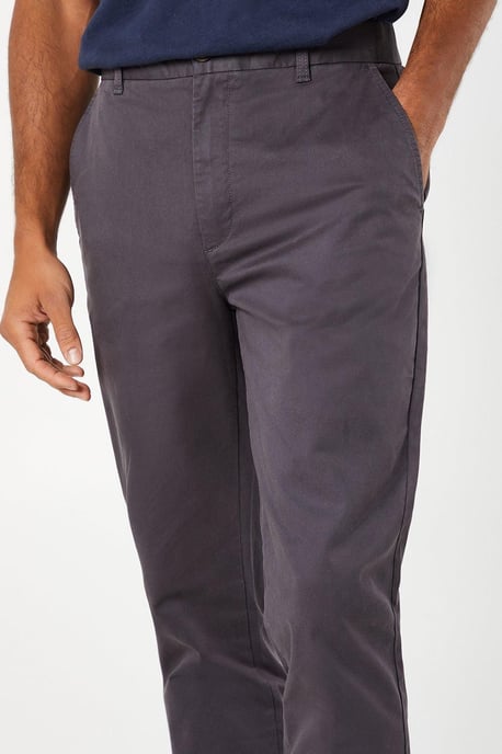Burton Mens Slim Fit Chino Trousers Blue Cotton Blend Elastane All Seasons - Image 4