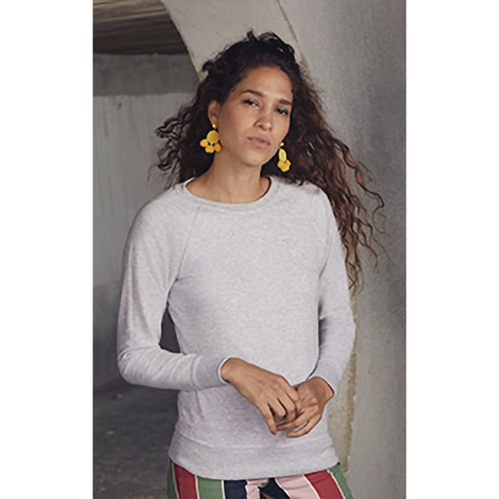 Fruit OF The Loom Dames Getailleerd lichtgewicht raglan sweatshirt (240 GSM) (Heather Grijs) - Image 3