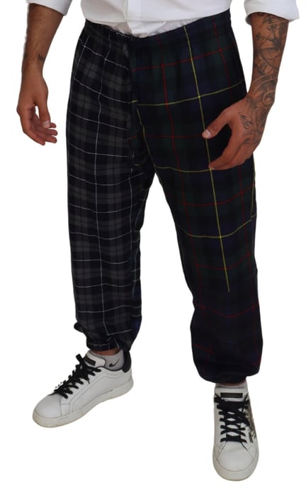 Geblokte Wol Joggingbroek - Image 4
