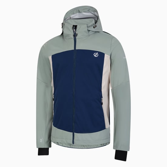 Dare 2B Mens Mountaineer Soft Shell Jacket (Moonlight Denim/Lilypad Green)