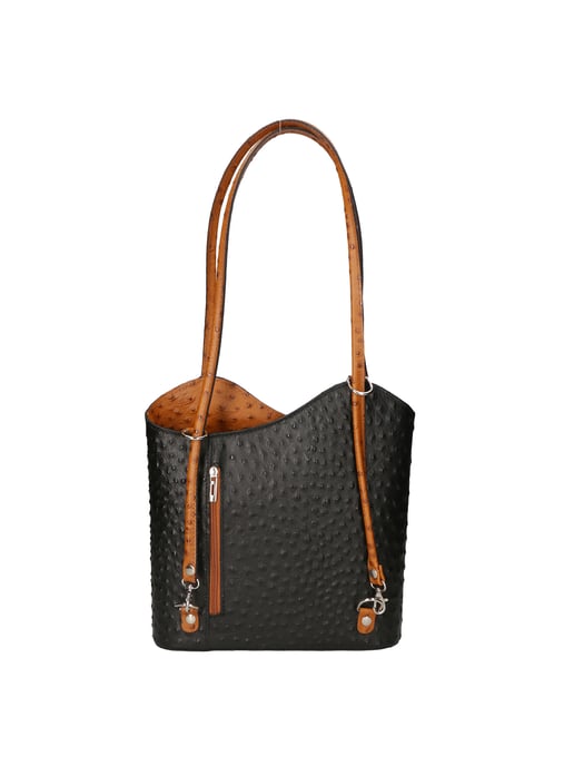 Gave Lux backpack women BLACK/COGNAC