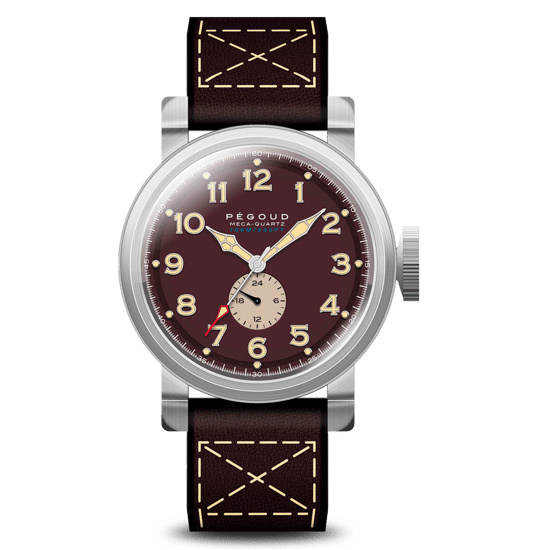Pegoud Celestin 24 Hour Meca-Quartz Men's Winter Brown Watch PG-9015-03