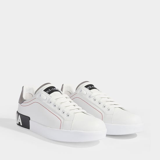Portofino Sneakers - Dolce & Gabbana - Leer - Wit/Zilver - Image 1