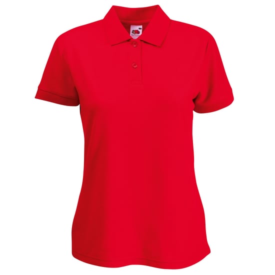 Fruit Of The Loom Vrouwen Dames-Fit 65/35 Poloshirt Korte Mouwen (Rood) - Image 1