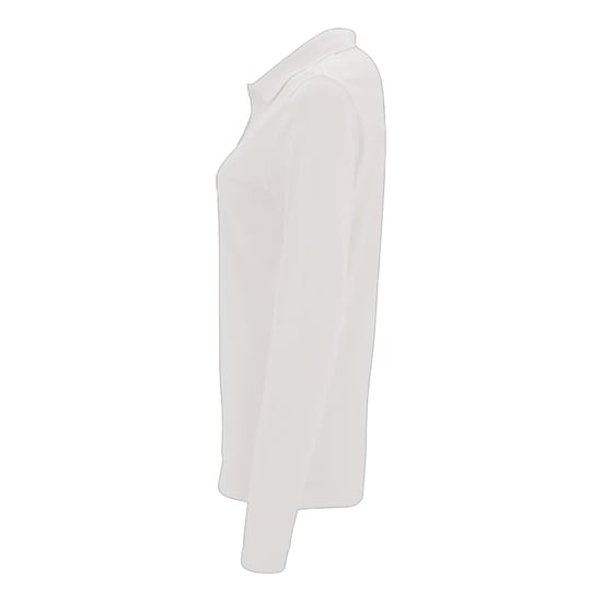 SOLS Dames/Dames Perfect Pique Poloshirt met Lange Mouwen (Wit) - Image 3