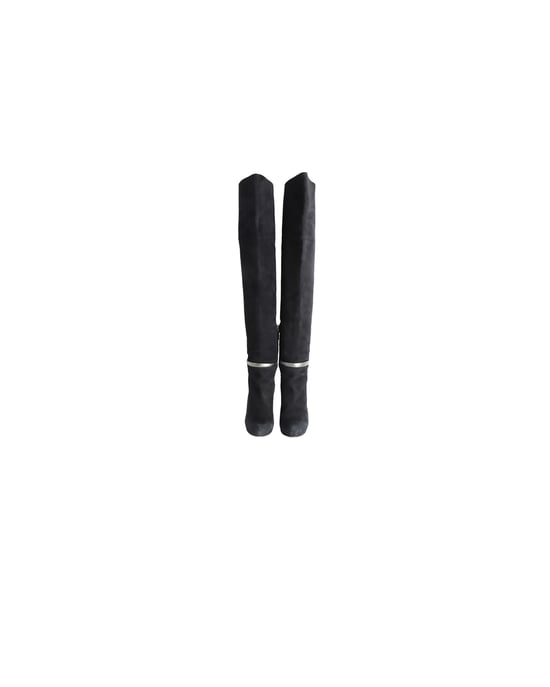 Fendi Over-the-Knee Hakken in Zwart Suède - Image 2