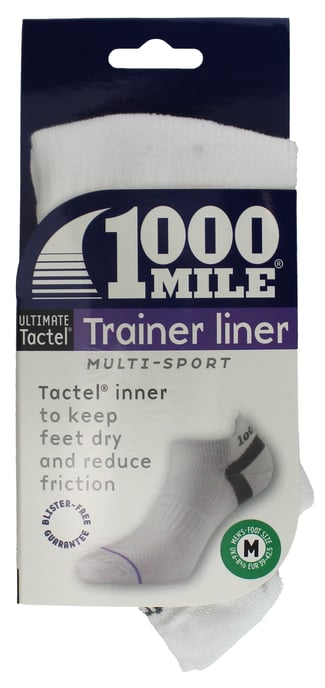 1000 Mile - Heren Ultimate Lage Dubbele Laag Vochtregulerende Trainingssokken - Wit - Image 2