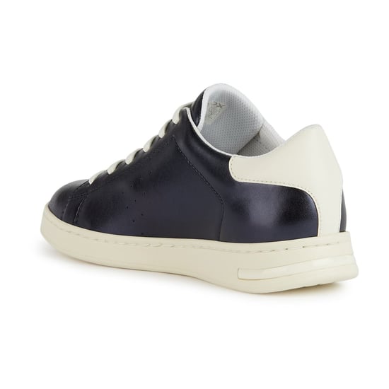 Geox D Jaysen B Leather Vrouwentrainers Dark Jeans/Optic White - Image 6