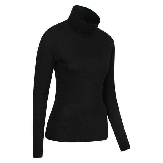 Mountain Warehouse Dames/Dames Merino Wol Roll Hals Base Layer Top (Zwart) - Image 2