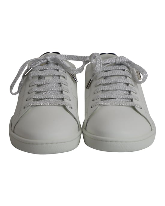 Saint Laurent Lips Classic Court Sneakers in Wit Leer - Image 2