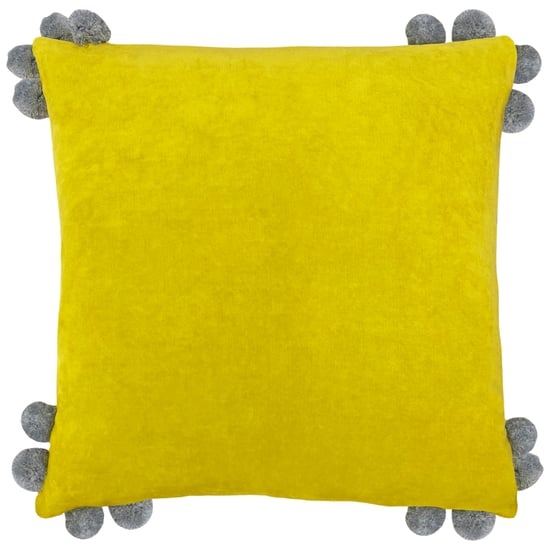 Hoola Pom-Pom Cotton Velvet Polyester Filled Cushion