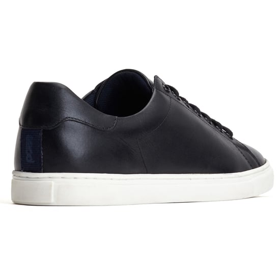 Base London Tucker Leer Heren Zwart Trainers - Image 2
