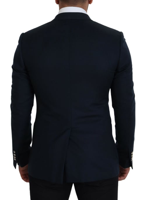 Dolce & Gabbana Heren Blauwe Dubbelzijdige Formele Jas Blazer - Image 3