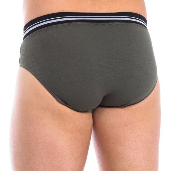 Breathable fabric brief, anatomical front, model A077H for men. Superior comfort and fit.