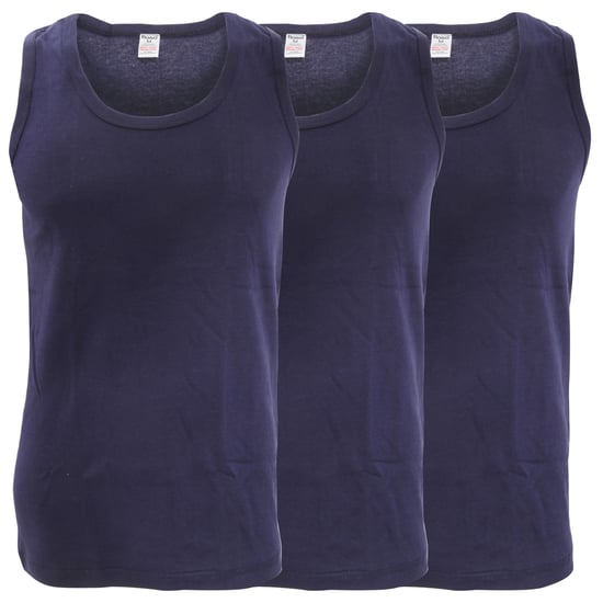 Floso Hereninterlock Single Vest (Pakket van 3) (Marine) - Image 1