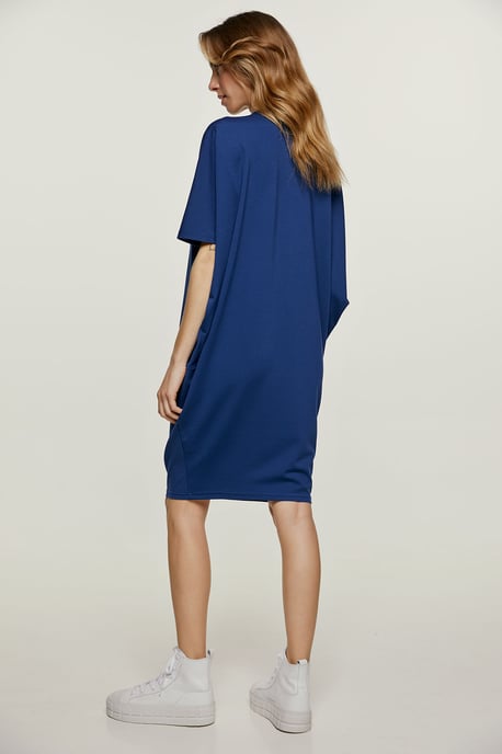 Blauwe Punto di Roma Vleermuis Jurk - Image 4