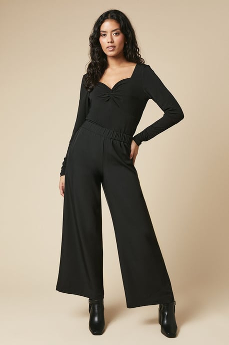 Petite Elasticated Waist Straight Leg Trouser