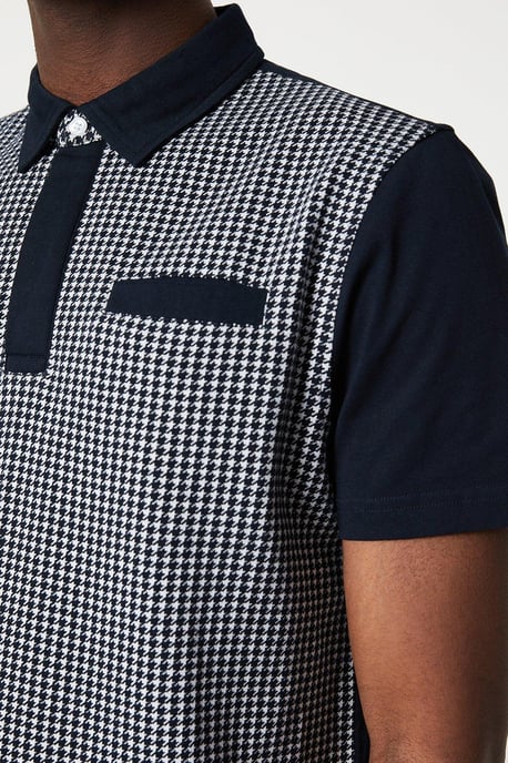 Mono Panelled Puppytooth Polo