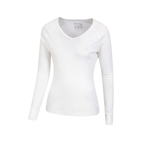 Mountain Warehouse Dames/Dames Merino Wol V Hals Top (Wit) - Image 2