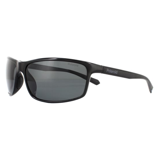 Polaroid Sport Wrap Mens Black Grey Polarized Sunglasses