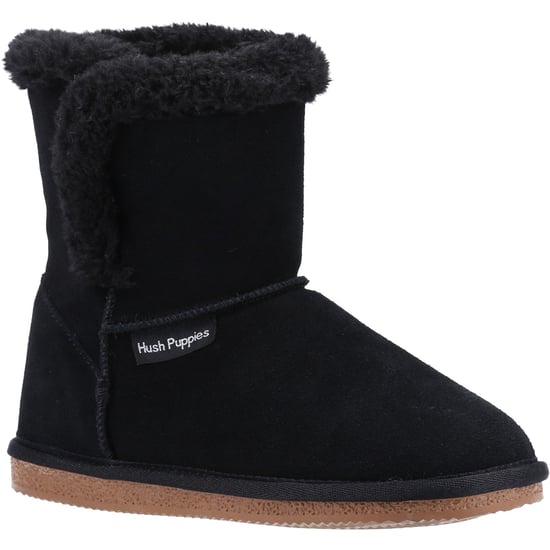 Hush Puppies Dames/dames Ashleigh Slipper Laarzen van Suède (Zwart) - Image 1