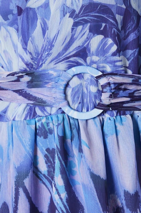 Tall Butterfly Print Belted Midaxi Dress