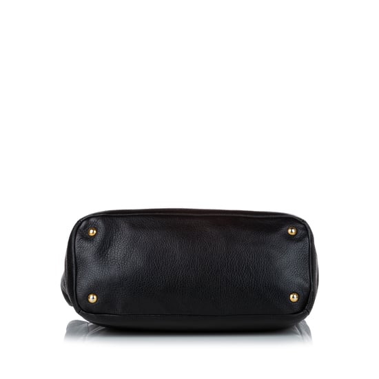 Vintage Prada Vitello Daino Satchel Black