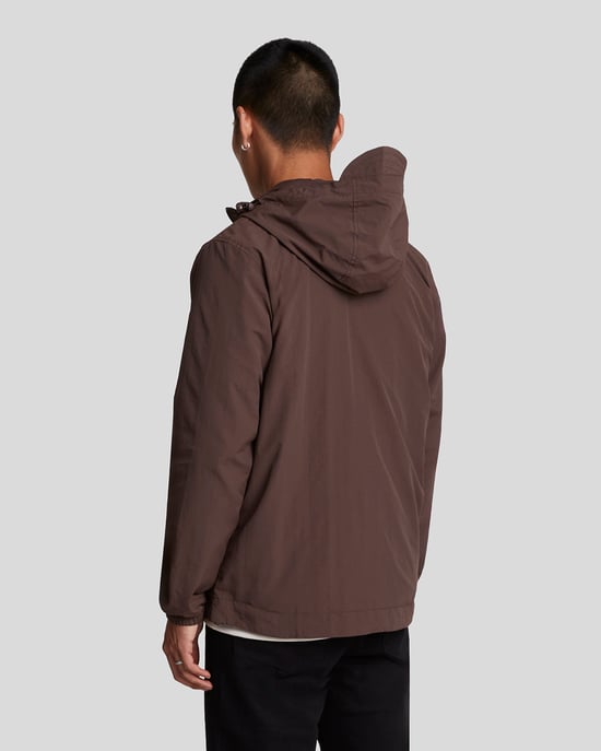 Heren Zip Door Capuchonjack in Bruin - Image 3