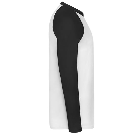 Fruit of the Loom Heren Contrast Honkbal T-shirt met lange mouwen (Wit/zwart) - Image 3