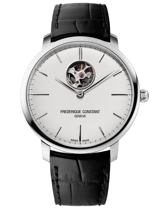 Frédérique Constant Slimline Heart Beat Heren Zwarte Horloge FC-312S4S6 - Image 1