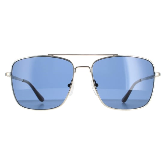 Calvin Klein Square Mens Silver Smoke Grey CK19136S