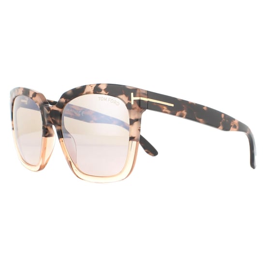 Tom Ford Zonnebril Amarra FT0502 55G Roze Havana Bruin Mirror - Image 2