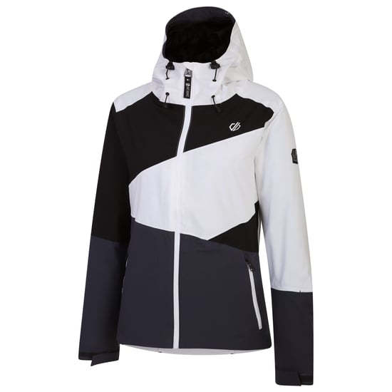 Dare 2B Womens/Ladies Ice Colour Block Ski Jacket (White/Ebony Grey)