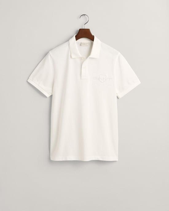 GANT Korte Mouw Rugger Regular Fit Tonal Shield Logo - Image 1