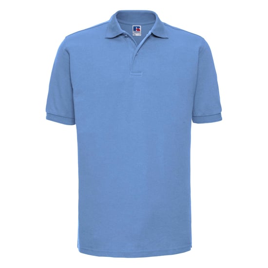 Russell Heren Ripple Collar & Manchet Poloshirt met korte mouwen (Hemelsblauw) - Image 1