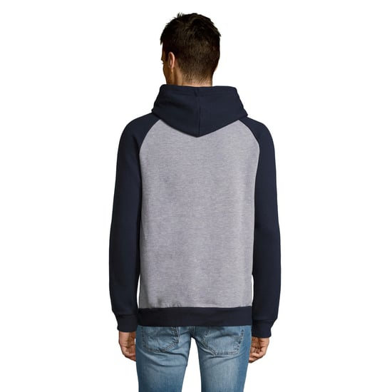 SOLS Uniseks Seattle Sweatshirt voor volwassenen (Grijs gemêleerd/French Navy) - Image 2