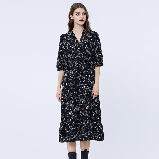 Cross-Heart Liberty Print Dress met frisse halslijn - Image 1