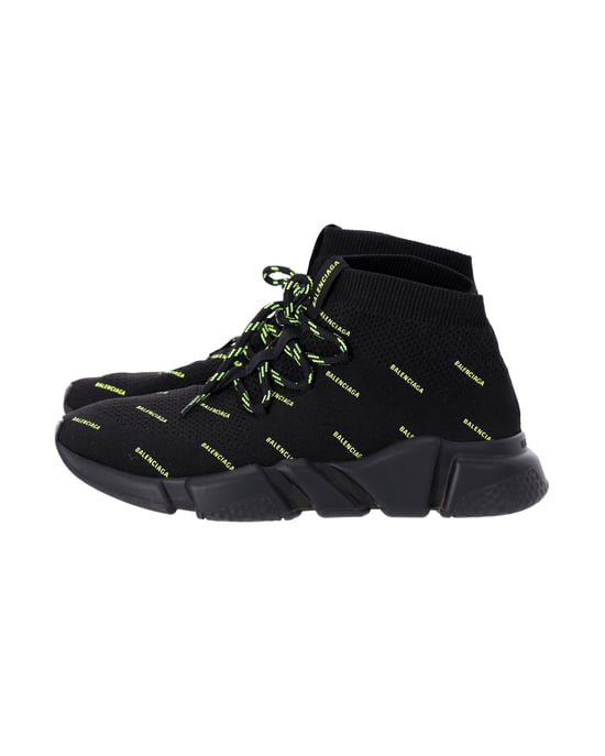 Balenciaga Speed Lace-Up Sneakers met All Over Print in Zwarte Polyester - Image 3