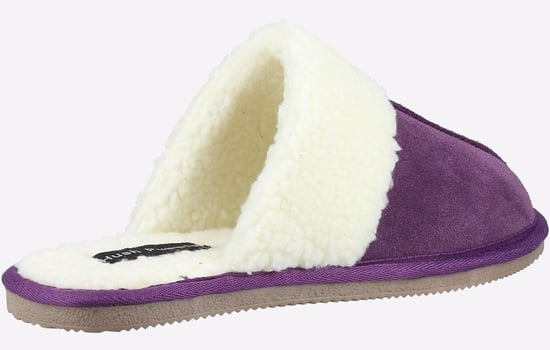 Hush Puppies Arianna Suede Paarse Dames Sloffen - Image 3