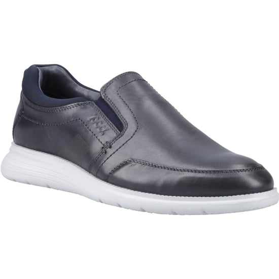 Pod Holden Leer/Textiel Heren Trainers Navy - Image 1