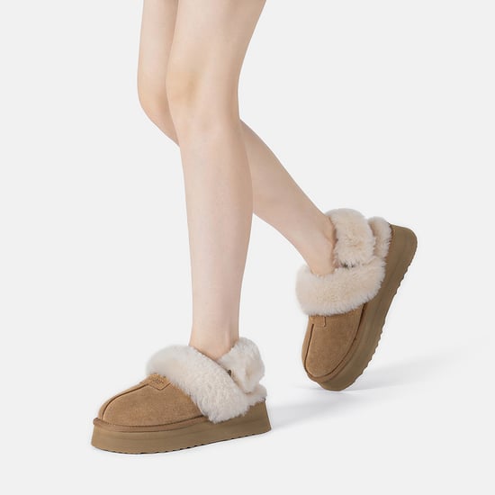 EVER AU Australia Women Fantail Leather Slippers With Two Removable Straps