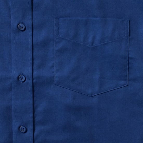 Russell Collectie Heren Lange Mouw Easy Care Oxford Shirt (Helder Koninklijk) - Image 5