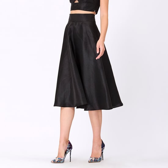 Wijd uitlopende taffeta rok - Image 3
