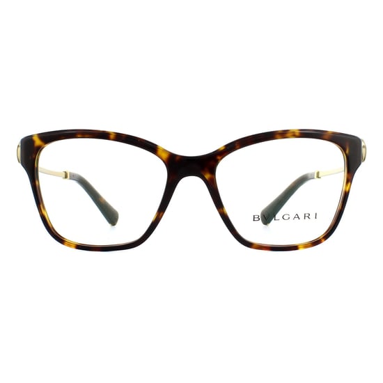 Bvlgari Square Dark Havana Womens Glasses Frames