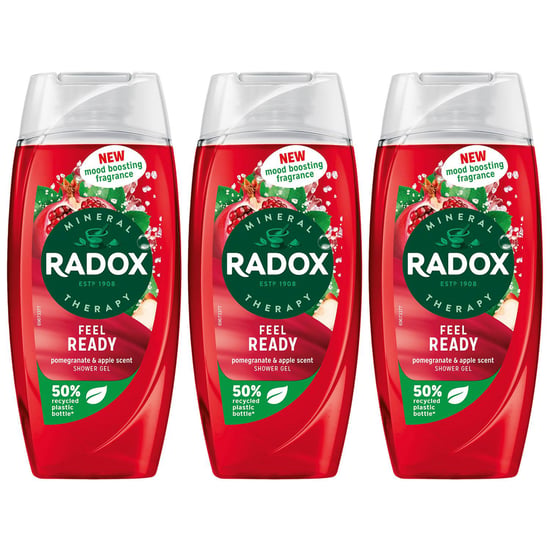 Radox Mineral Therapy Shower Gel Feel Ready w/ Pomegranate&apple Scent, 225ml, 3 Pack